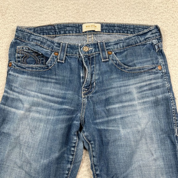 Big Star Sydney Boyfriend Jeans Womens 29 *32 Mid Rise Straight Leg Denim Blue - Picture 11 of 12